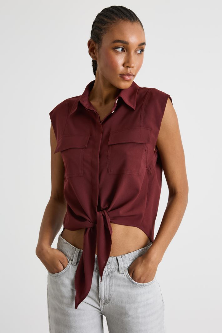 Knot-detail shirt Intrend - 2