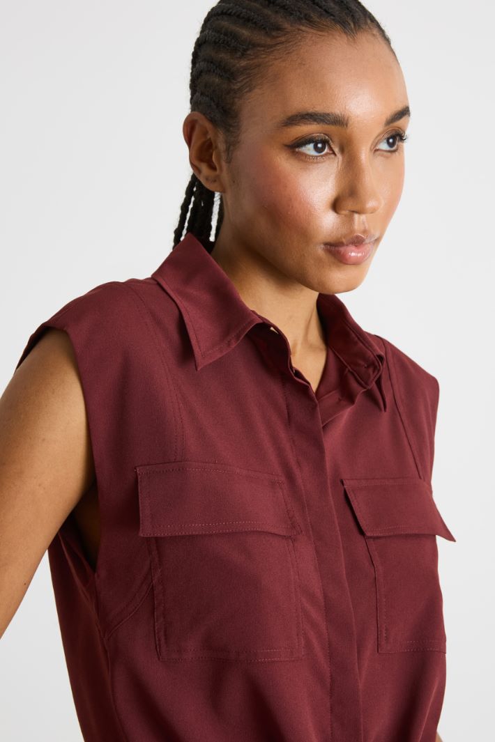 Knot-detail shirt Intrend - 3