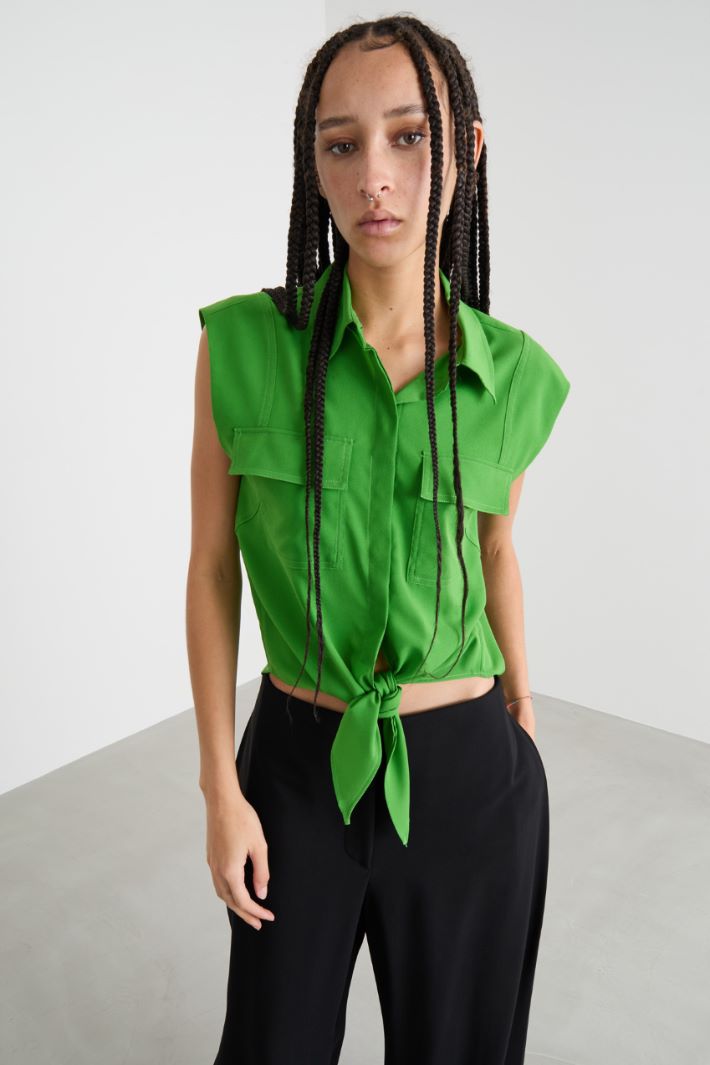 Knot-detail shirt Intrend - 2