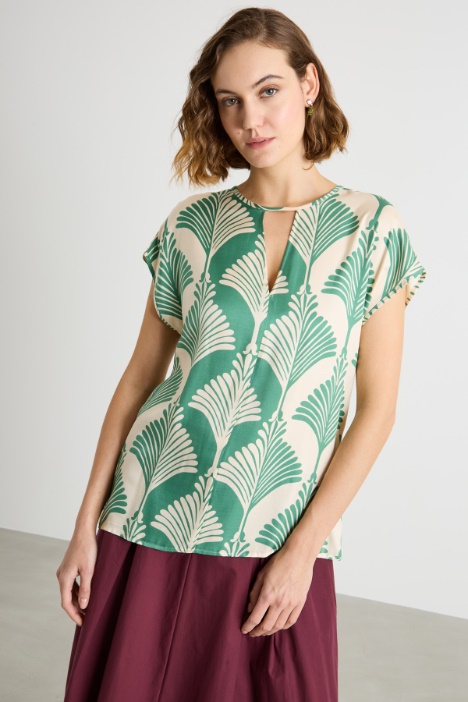 Patterned twill blouse Intrend