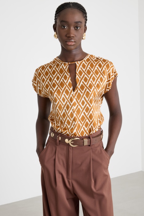 Patterned twill blouse Intrend