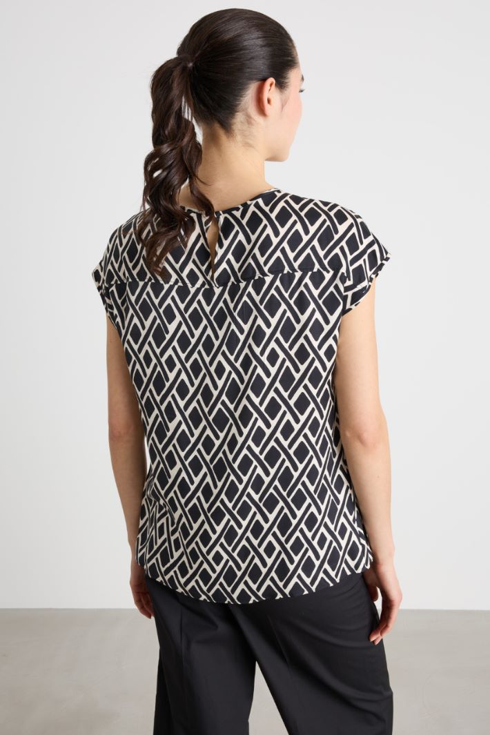 Blusa in twill a fantasia Intrend - 4