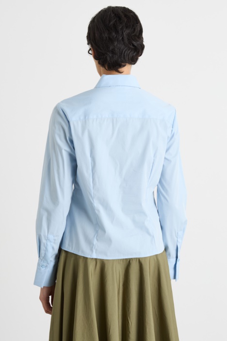 Camicia slim in popeline