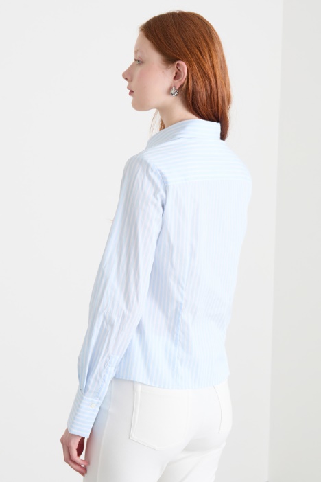 Camicia slim in popeline