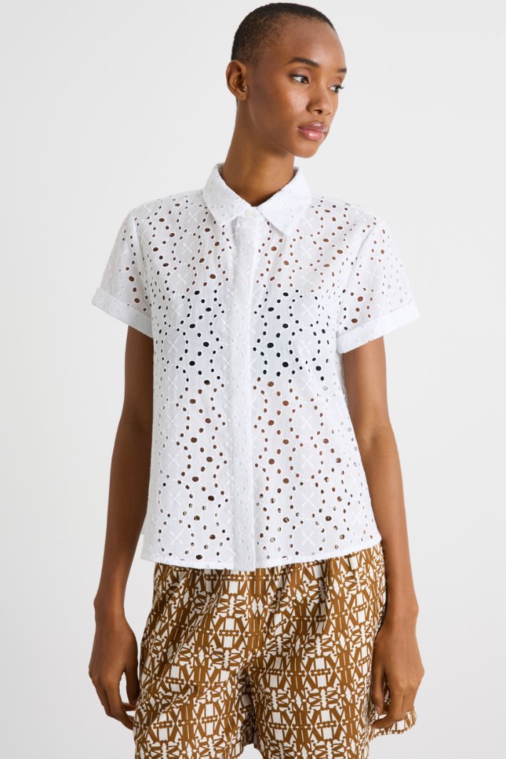 Broderie anglaise shirt Intrend - 2