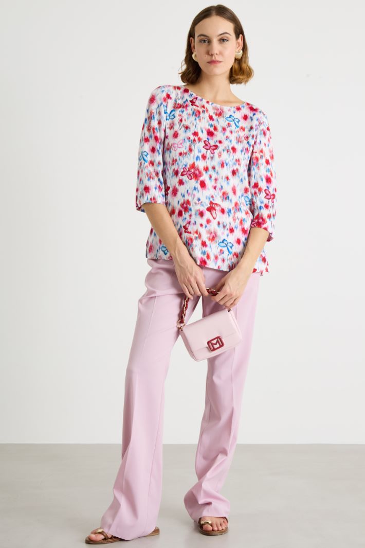 Printed viscose twill blouse Intrend