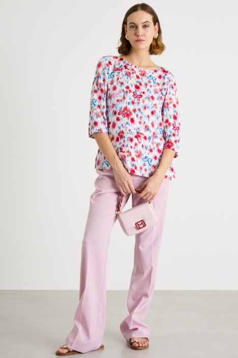 Printed viscose twill blouse Intrend