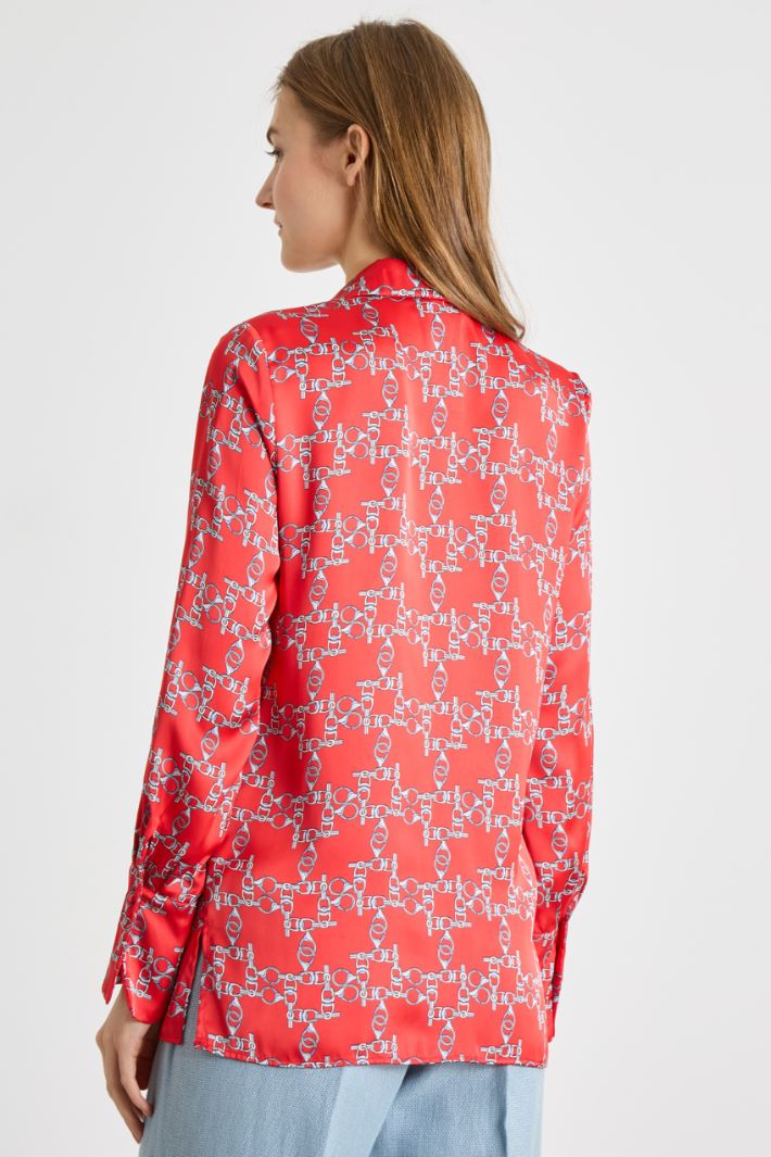 Printed satin blouse Intrend - 4