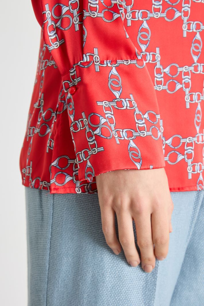 Printed satin blouse Intrend - 3