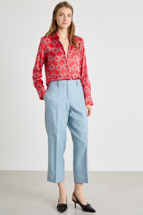 Printed satin blouse Intrend