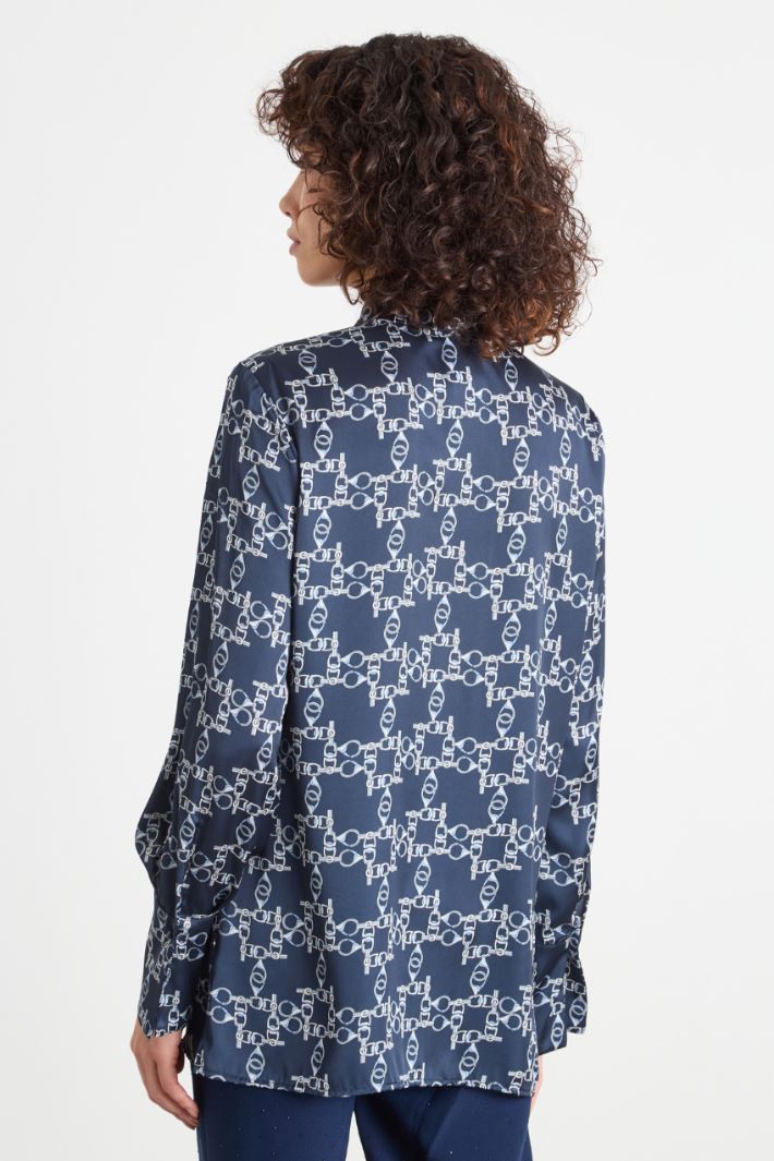Printed satin blouse Intrend - 4