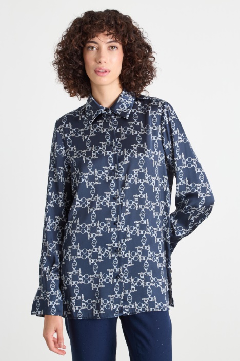 Printed satin blouse Intrend