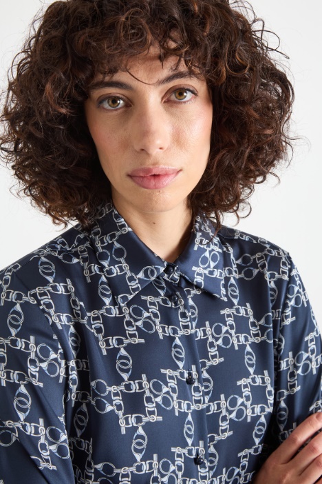 Blusa in raso stampato