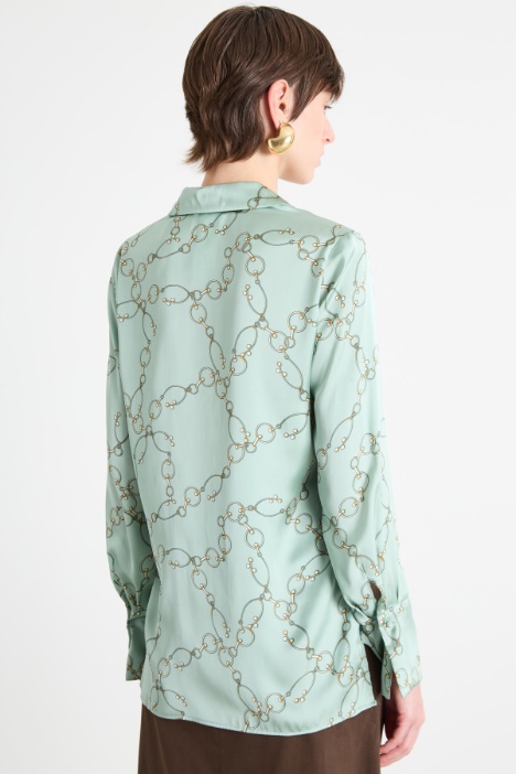 Blusa de raso estampado