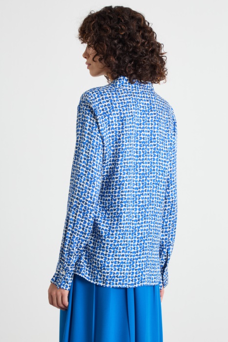 Camicia in twill a fantasia