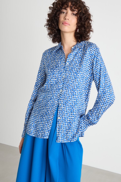 Patterned twill shirt Intrend