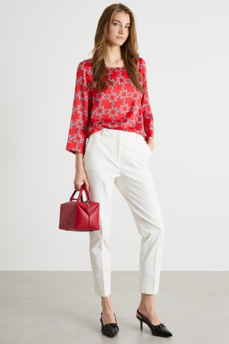 Blusa de satén estampada Intrend