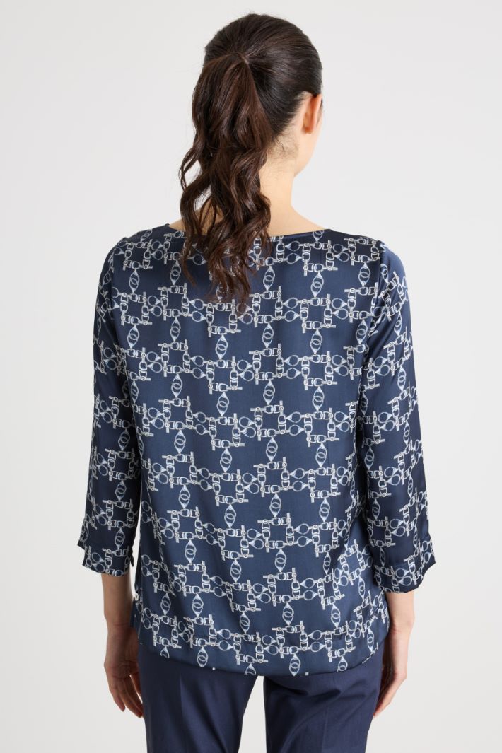Printed satin blouse Intrend - 4