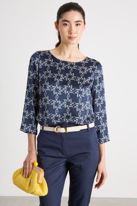 Printed satin blouse Intrend