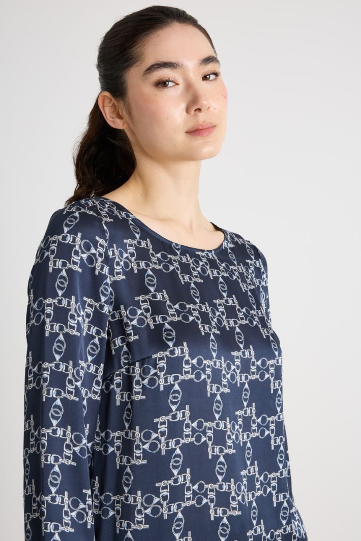 Printed satin blouse Intrend - 3