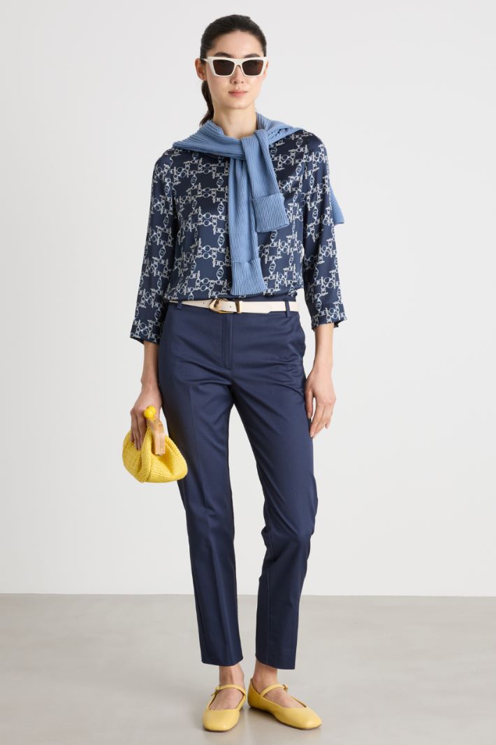 Printed satin blouse Intrend