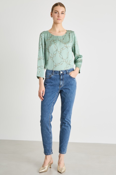 Printed satin blouse Intrend
