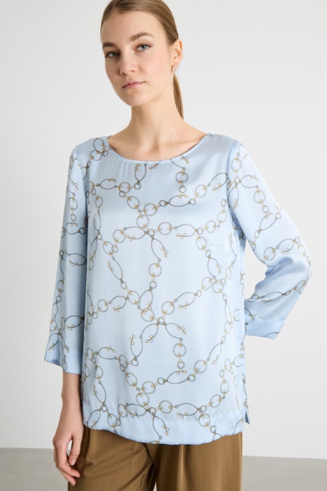 Printed satin blouse Intrend
