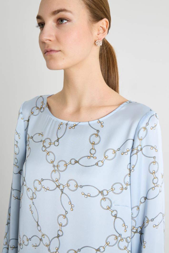 Printed satin blouse Intrend - 3