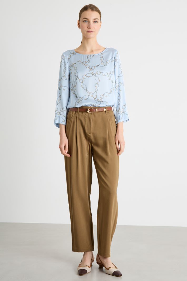 Printed satin blouse Intrend