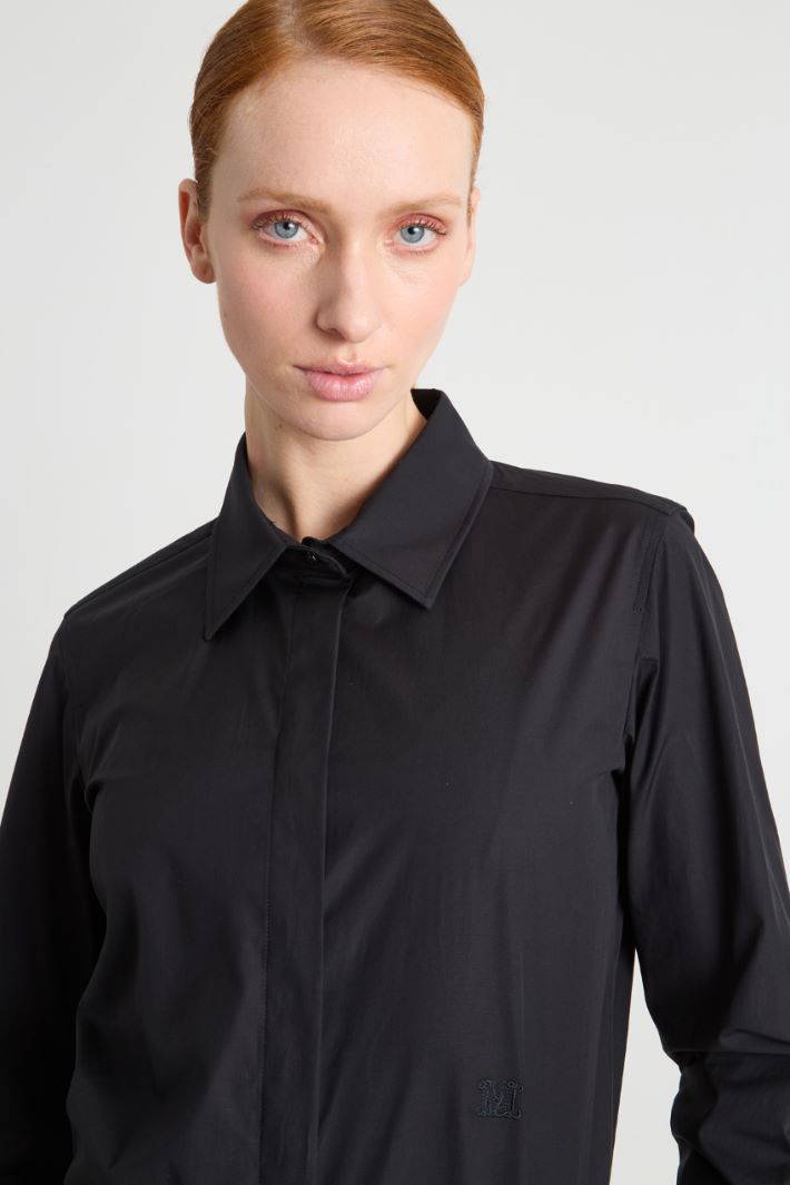 Split-Hem Crepe Shirt Intrend - 3