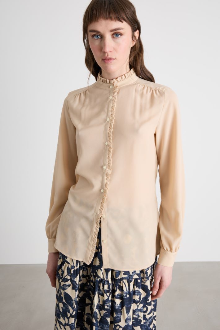 Blusa in crepe con rouches Intrend - 2