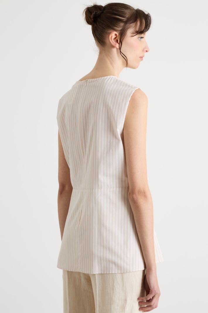 Poplin top with sash Intrend - 4
