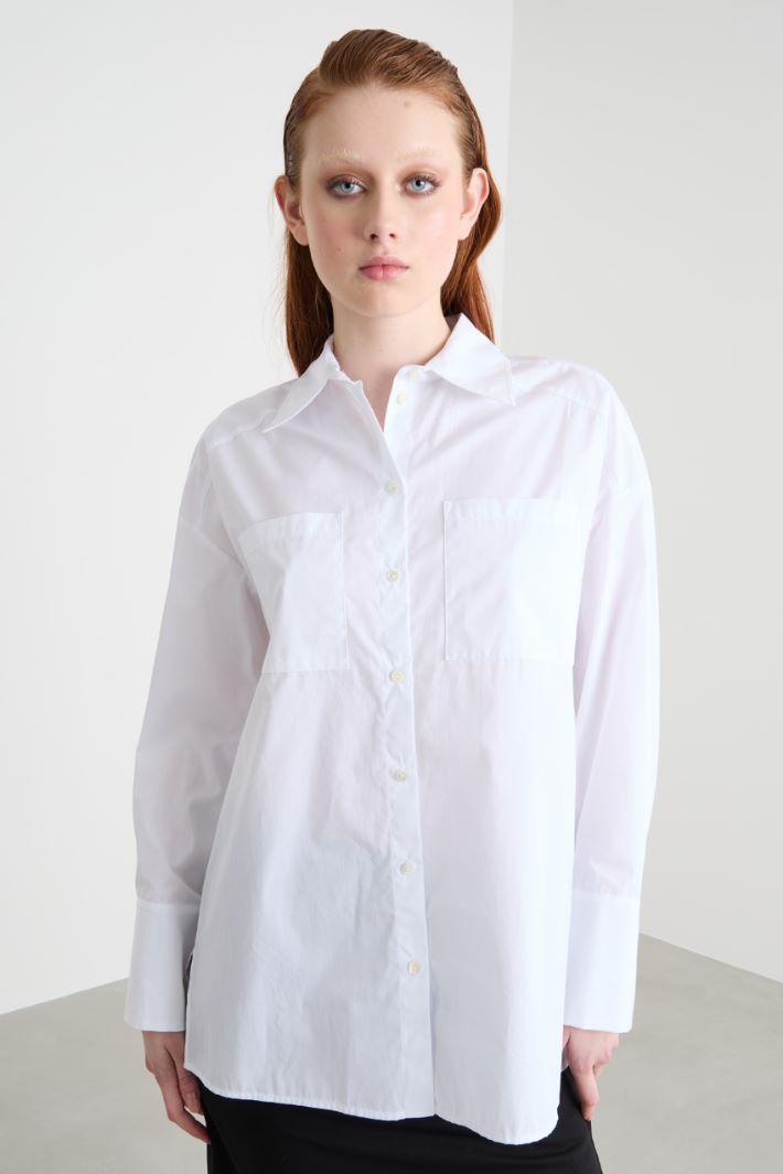Oversized poplin shirt Intrend - 2