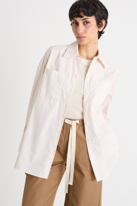 Camicia oversize in popeline