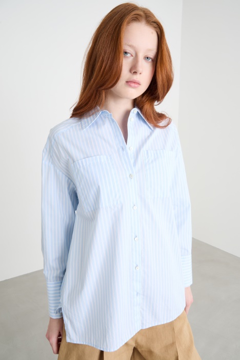 Oversized poplin shirt Intrend