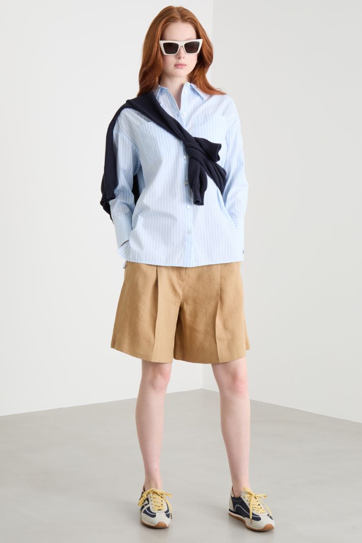 Oversized poplin shirt Intrend