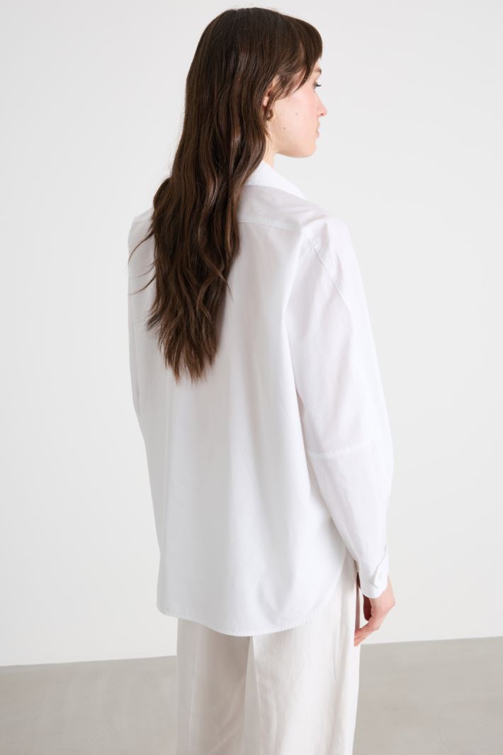 Camicia in popeline con applicazione floreale Intrend - 4