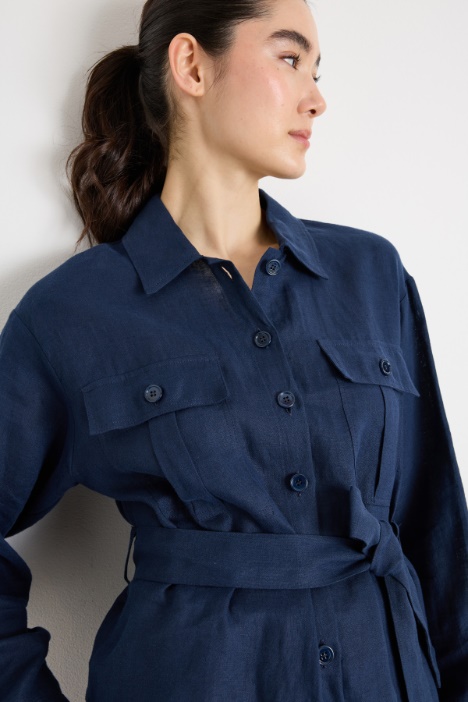 Camicia oversize con tasche