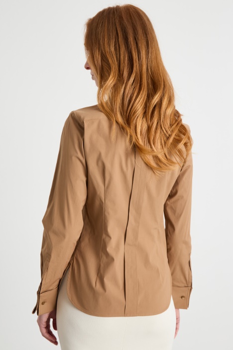 Camicia in popeline stretch