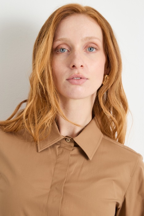 Camicia in popeline stretch