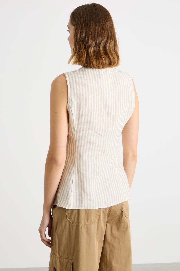 Linen canvas blouse Intrend - 4