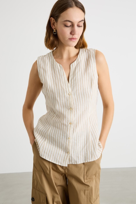 Linen canvas blouse Intrend