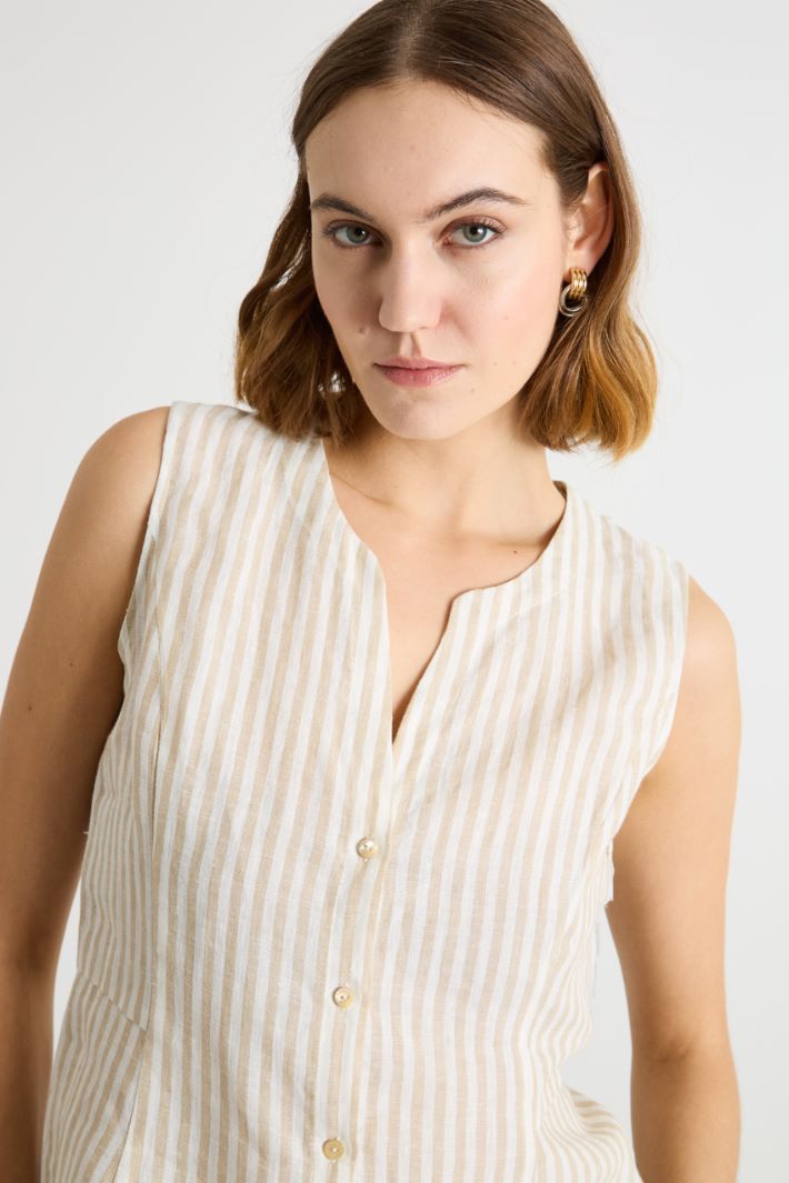 Linen canvas blouse Intrend - 3