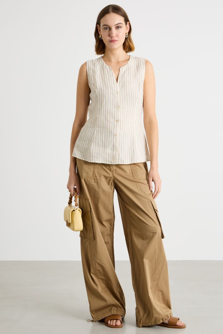 Linen canvas blouse Intrend