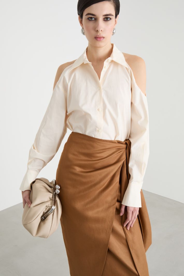 Cut-out poplin shirt Intrend - 2