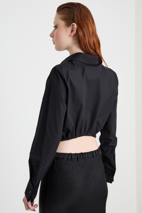 Camisa boxy de popelina