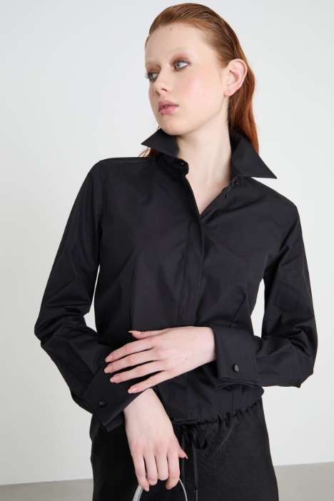 Camisa boxy de popelina