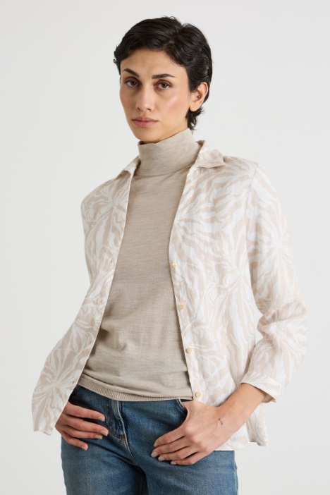 V-neck linen shirt Intrend