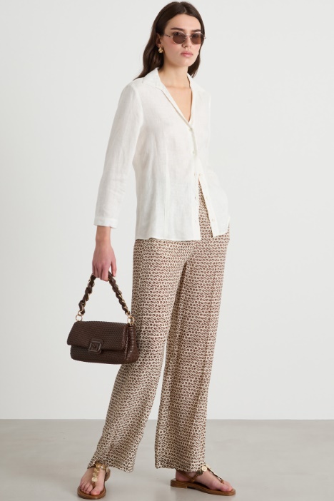 V-neck linen shirt Intrend