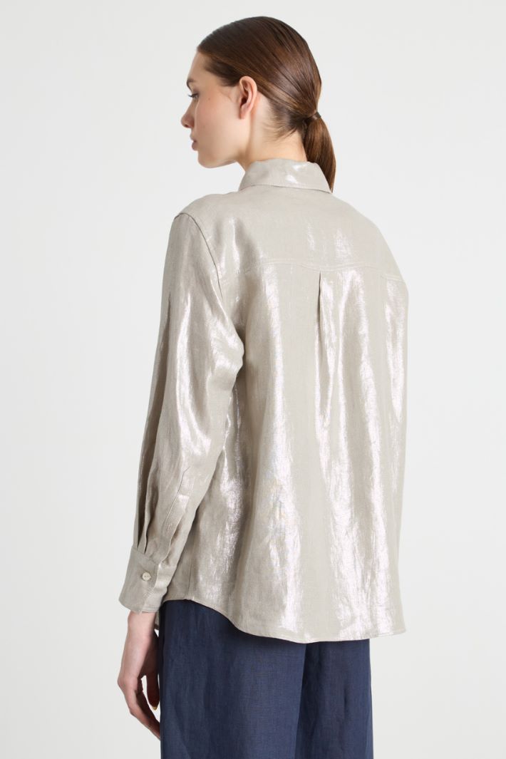 Laminated linen blouse Intrend - 4
